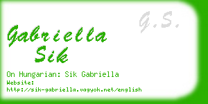 gabriella sik business card